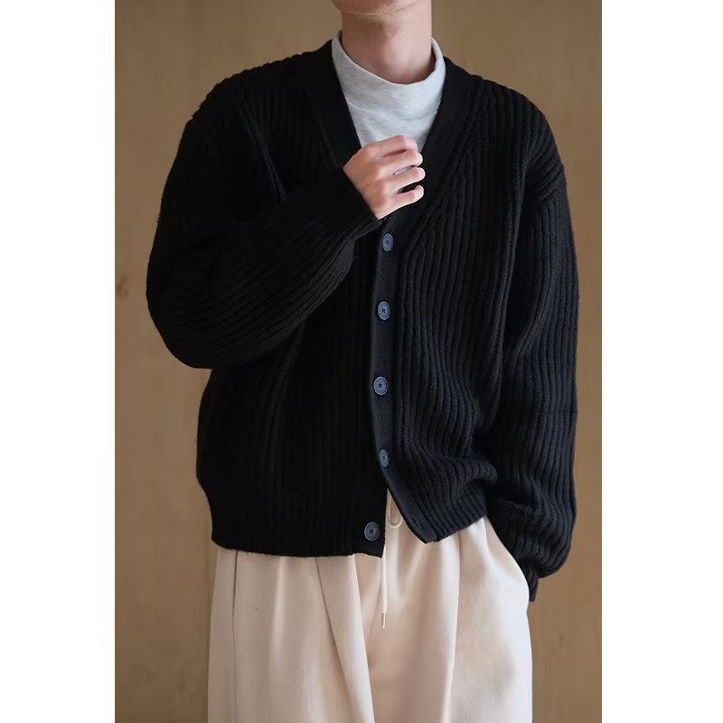 Sweater Simple Knitting Cardigan Men's Winter Coat