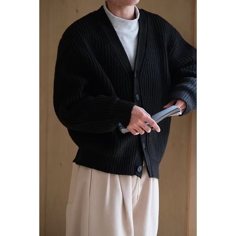 Sweater Simple Knitting Cardigan Men's Winter Coat